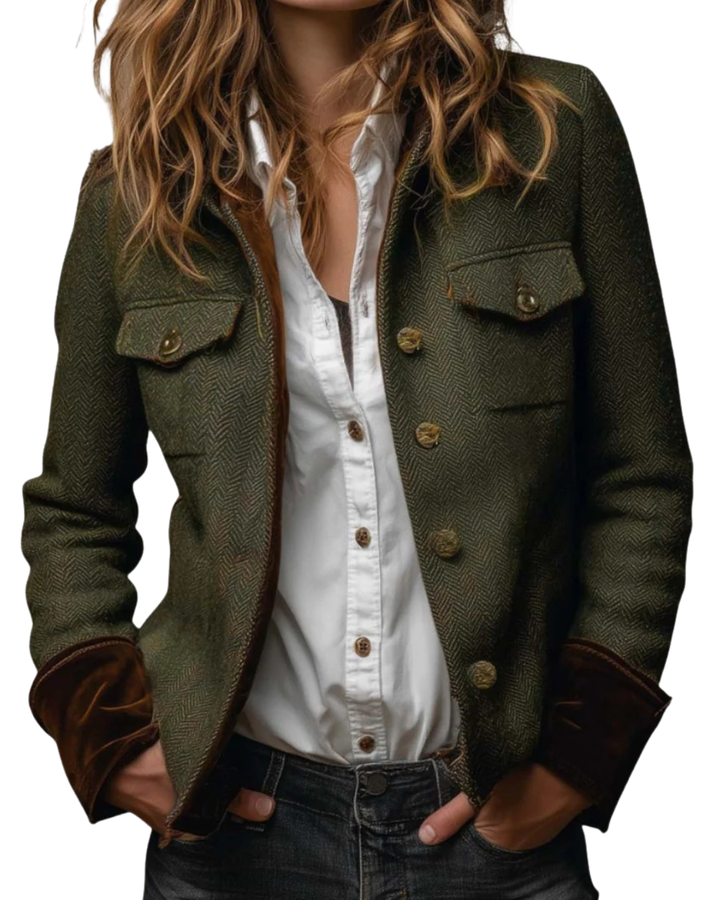 Corrie - Tweedjacke mit Samtdetails