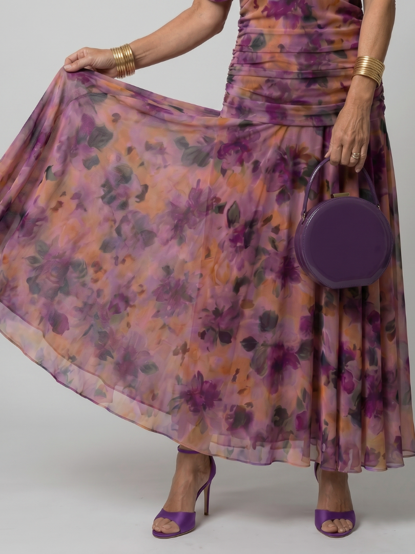 Calen - Schulterfreies fließendes Midikleid