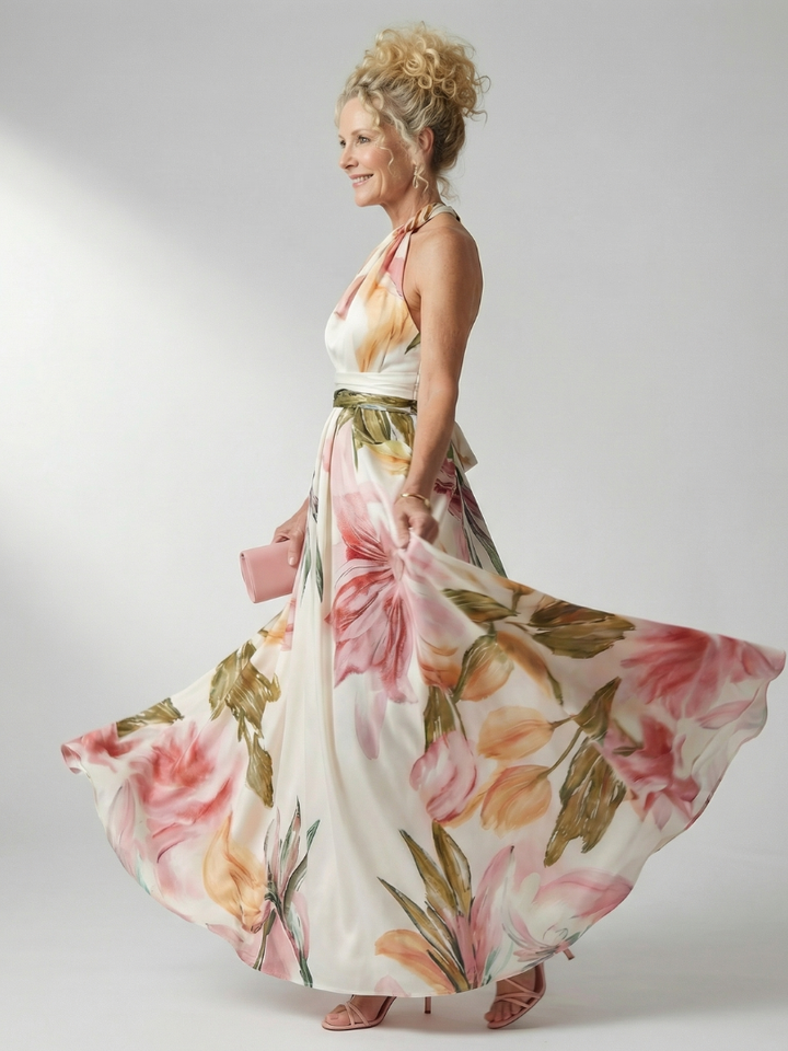 Amiel - Leichtes Florales Maxikleid