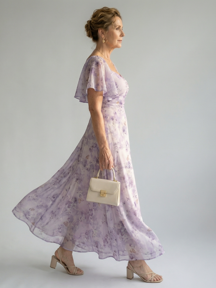 Vaelis - Midikleid mit Flatterärmeln