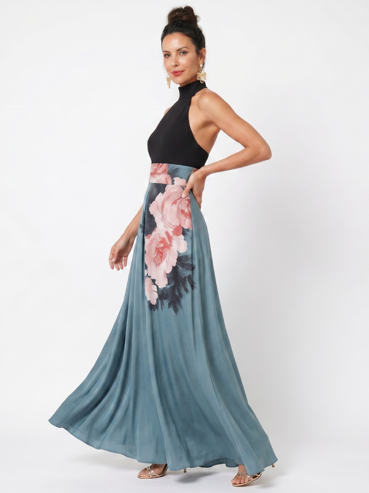 Olympas - Halter Mieder Floral Rock