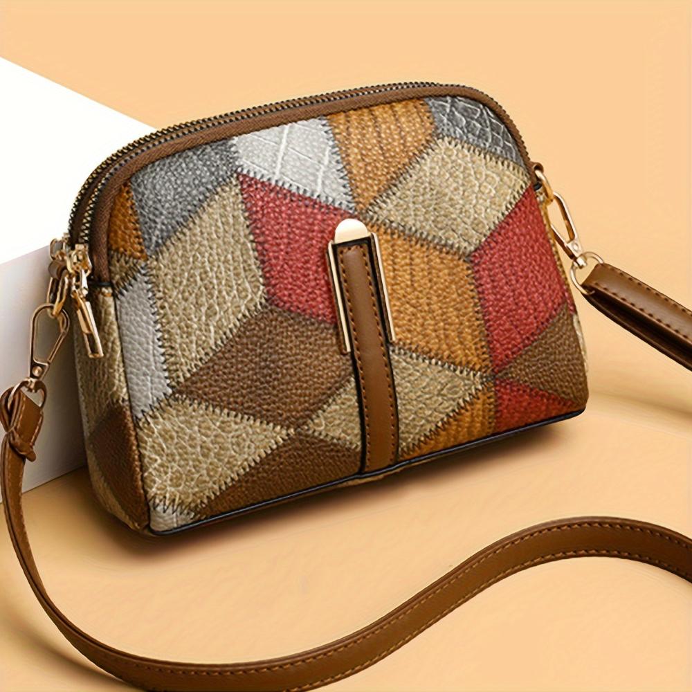 Luna - Mini-Umhängetasche im Patchwork-Design
