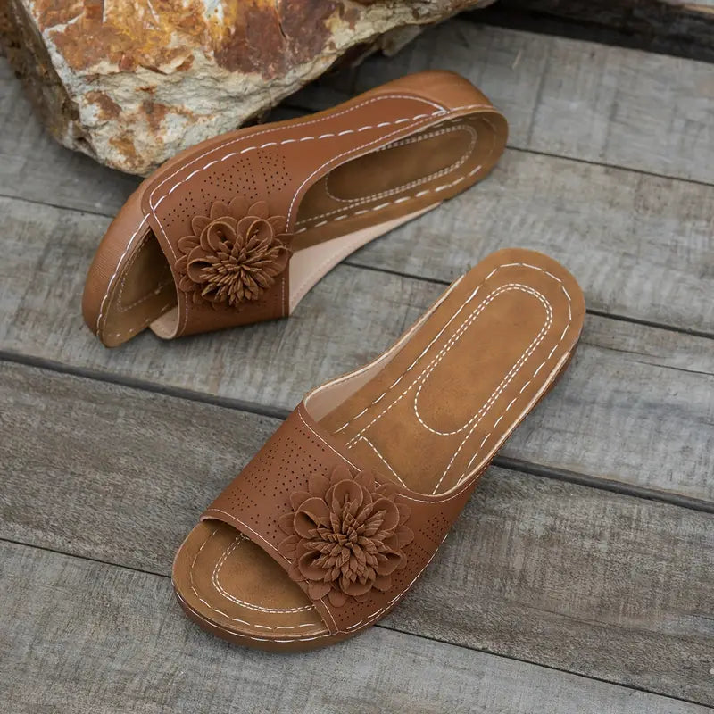 Flora - Orthopädische Sandalen mit Blumenmotiv
