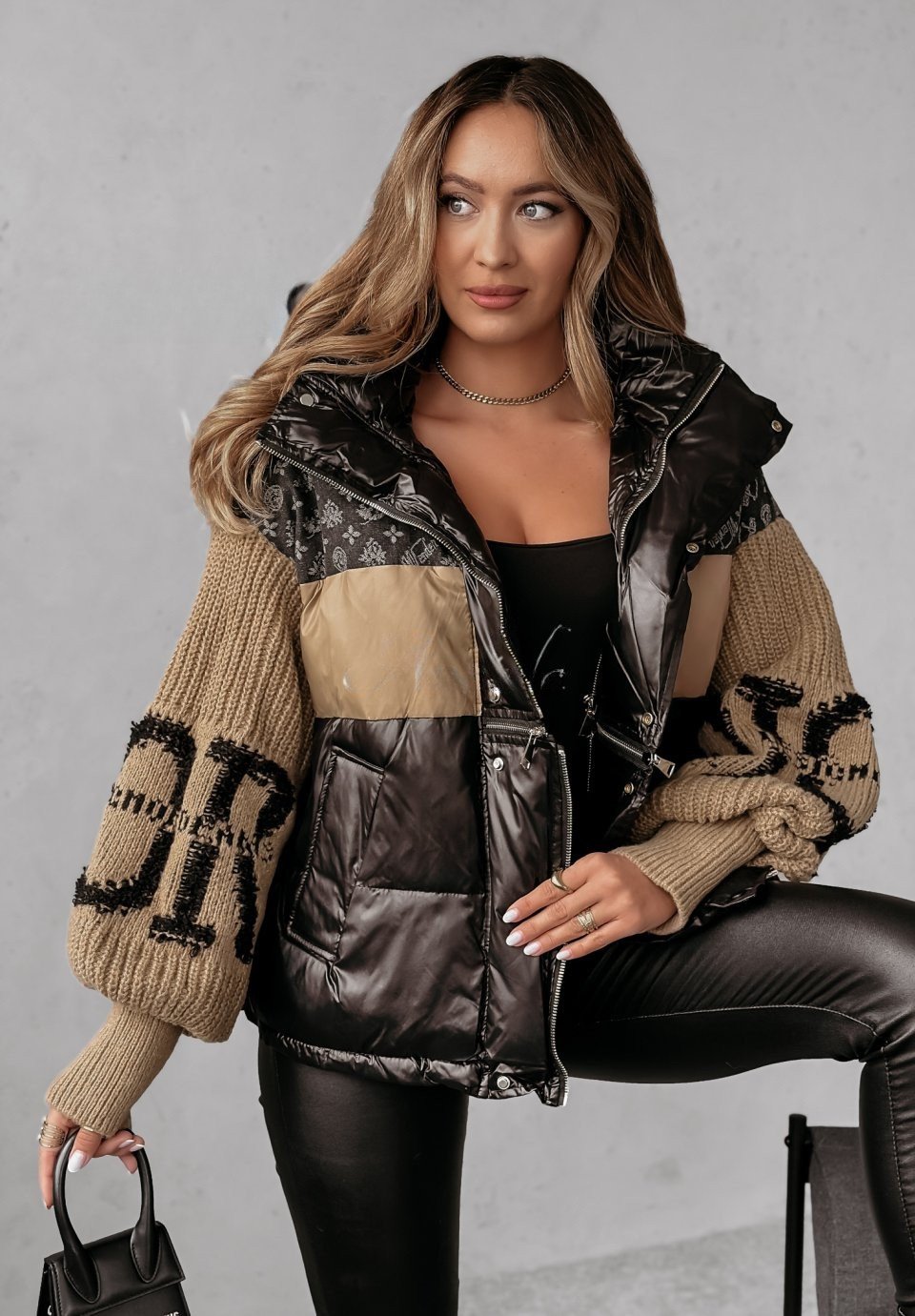 Mayce - Patchwork-Pufferjacke