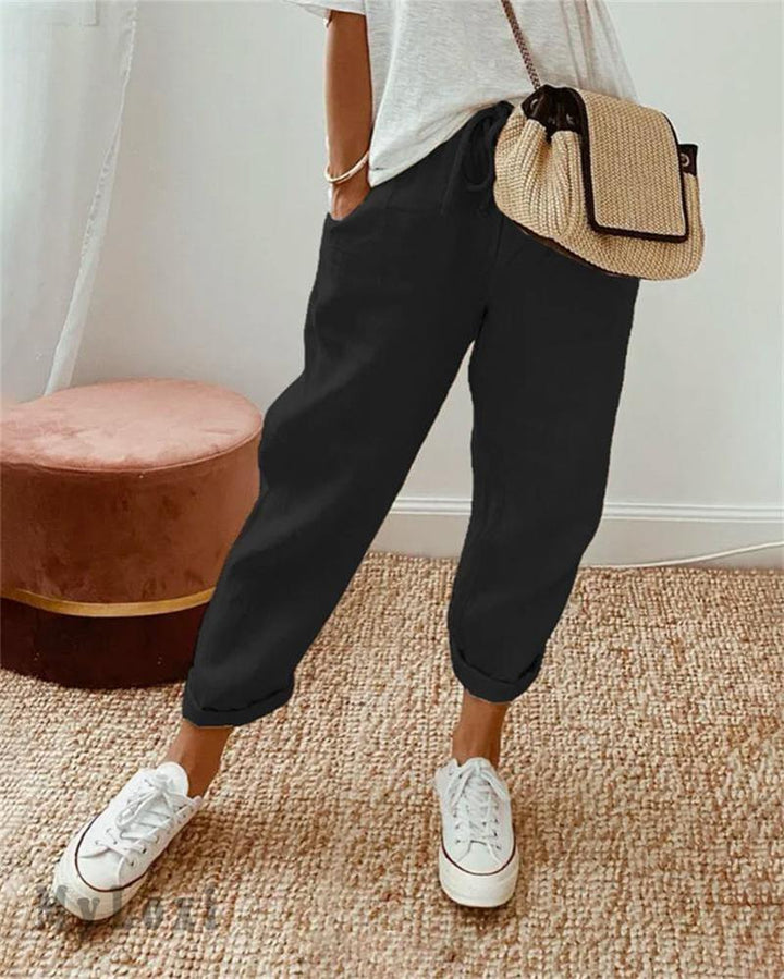 Lena - Leichte Baumwoll-Leinenhose