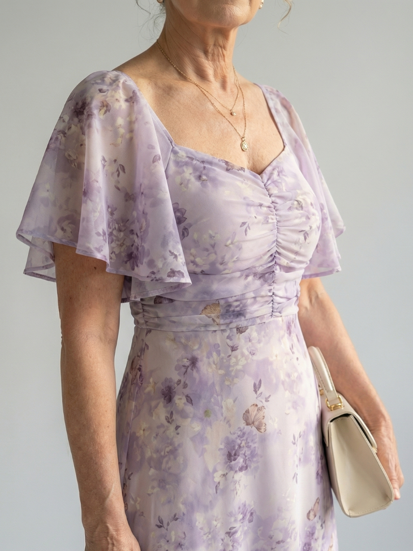 Vaelis - Midikleid mit Flatterärmeln