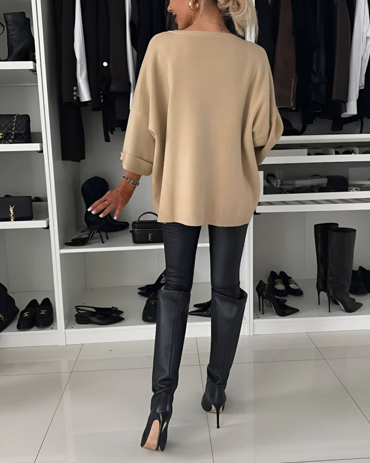 Lucía - Weicher Pullover mit Knopfdetails