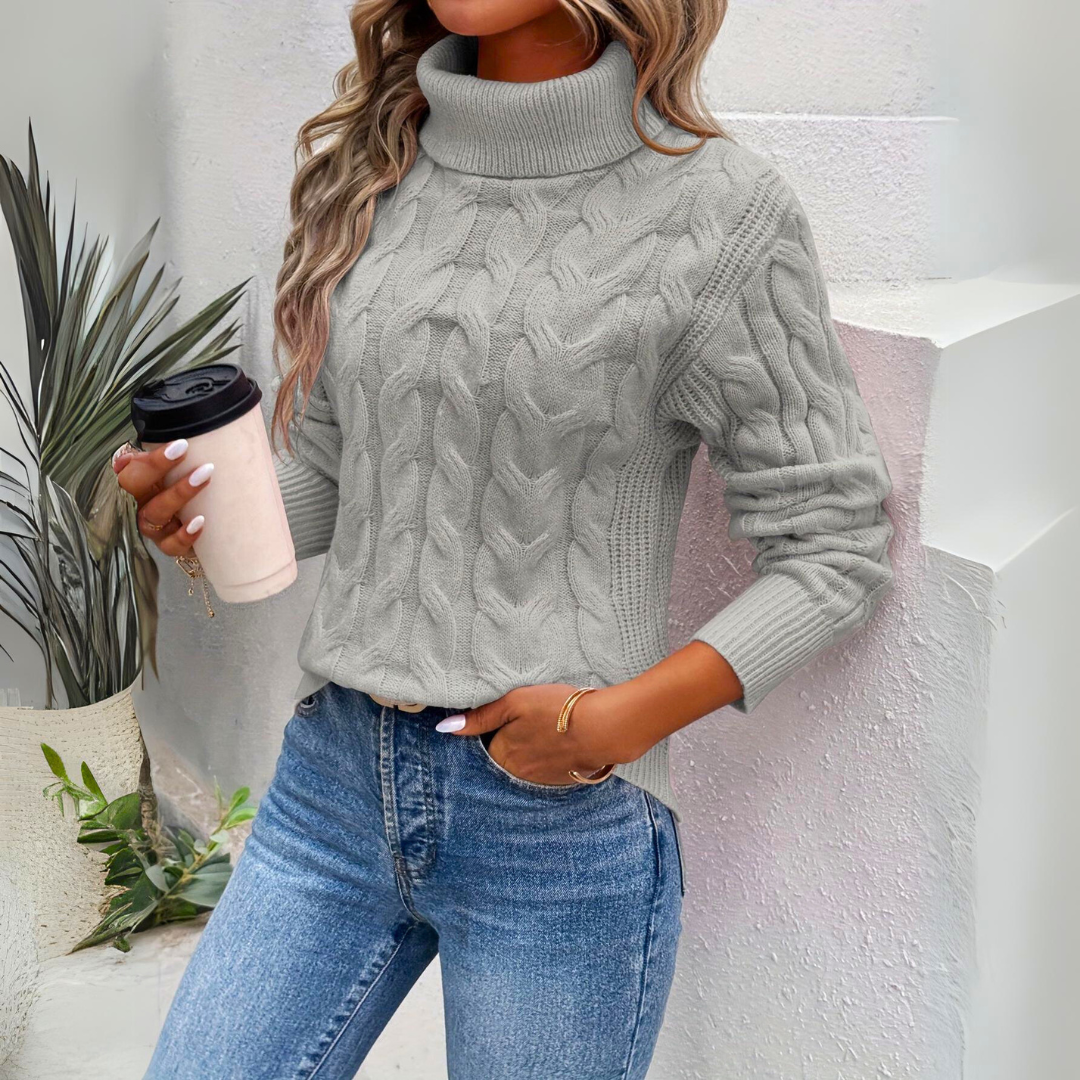 Giorgia - Warmer gestrickter Rollkragenpullover für