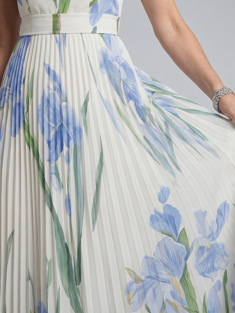 Ophelia - Ärmelloses Midikleid mit Blumenmuster