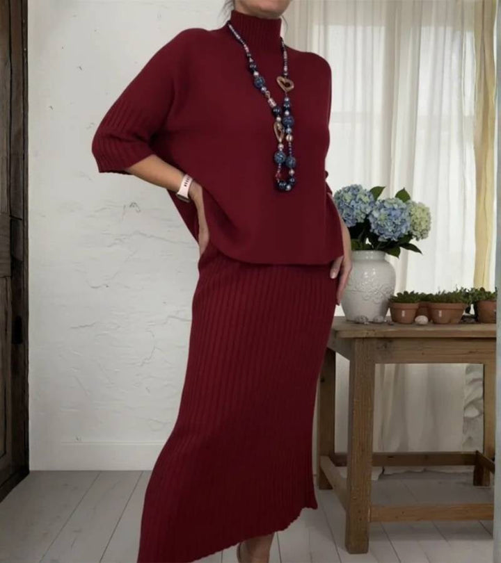 Debora - Gestricktes Set mit Geripptem