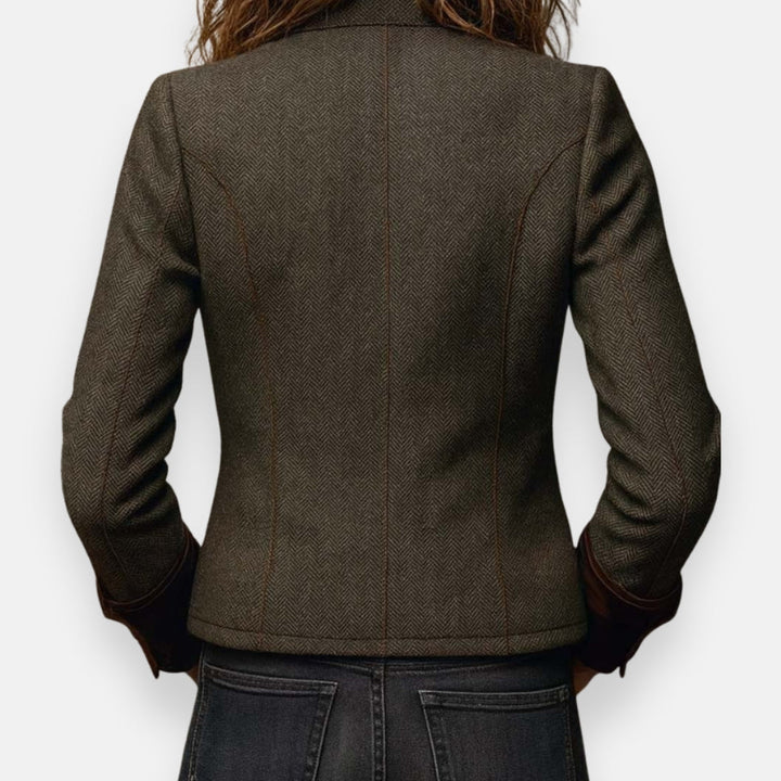 Corrie - Tweedjacke mit Samtdetails