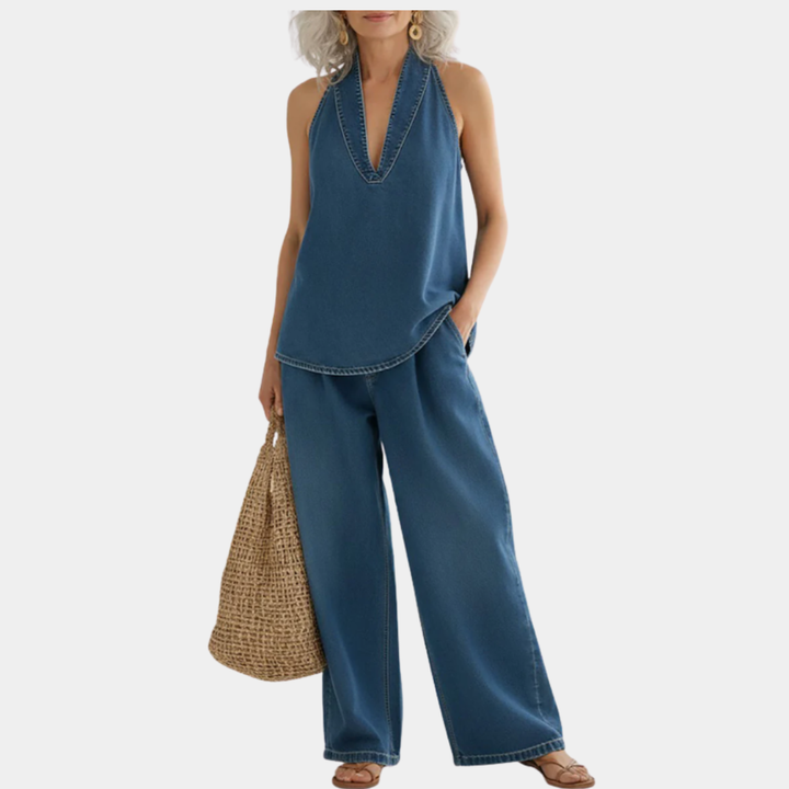 Ivy - Vintage Washed Soft Denim-Look