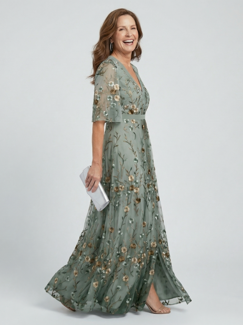 Selora - Halter Bloom Flow Maxikleid