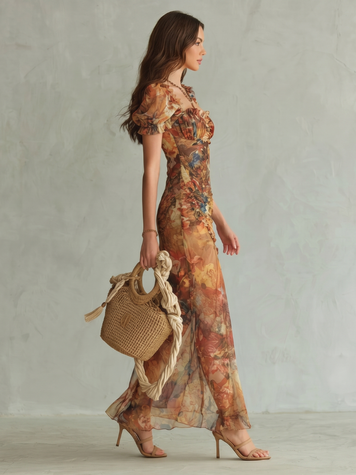 Ciel - Midikleid mit gerüschten Ärmeln