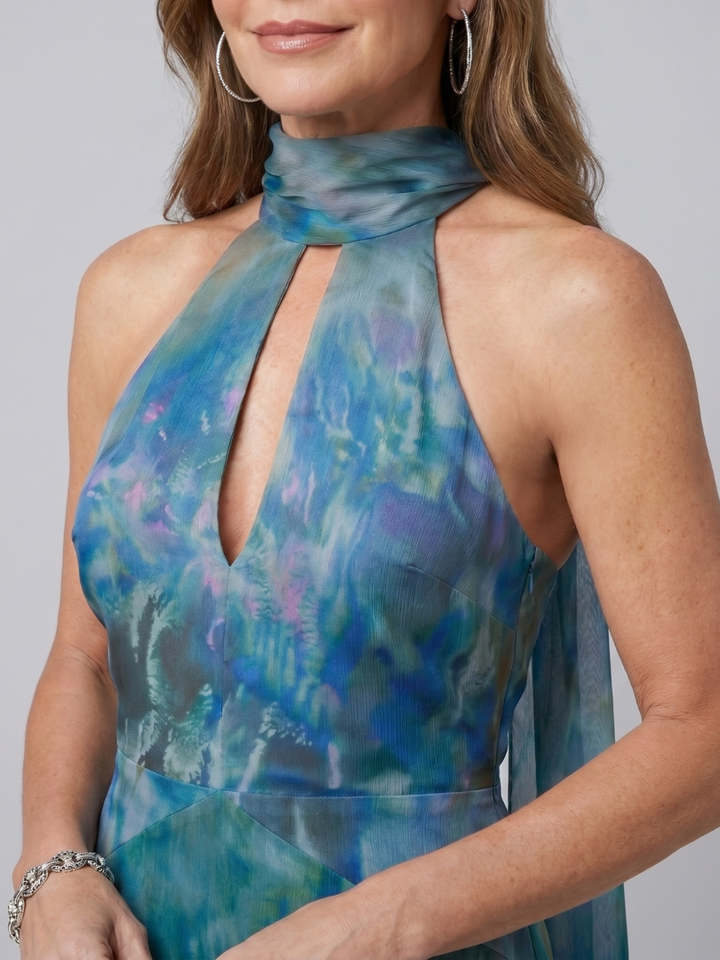 Juniper - Schlüsselloch Halter Ärmelloses Maxikleid