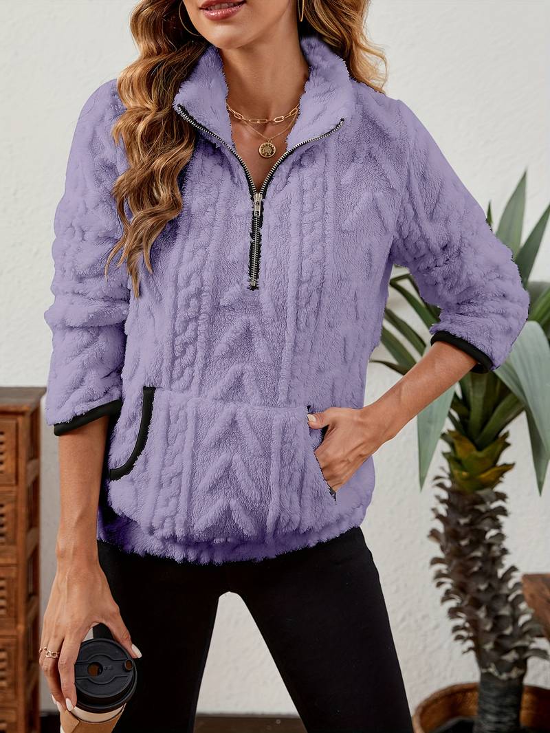 Naama - Stilvoller Half-Zip-Pullover mit Tasche