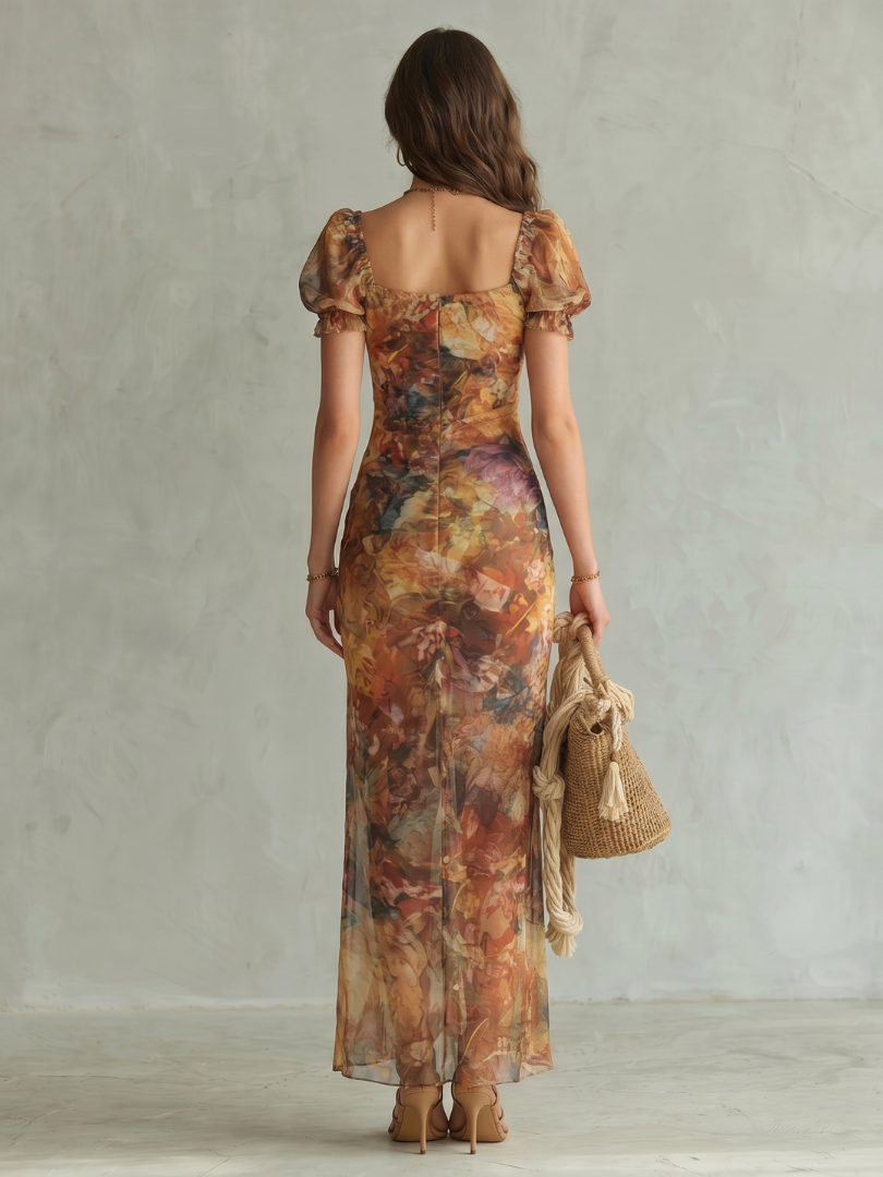 Ciel - Midikleid mit gerüschten Ärmeln