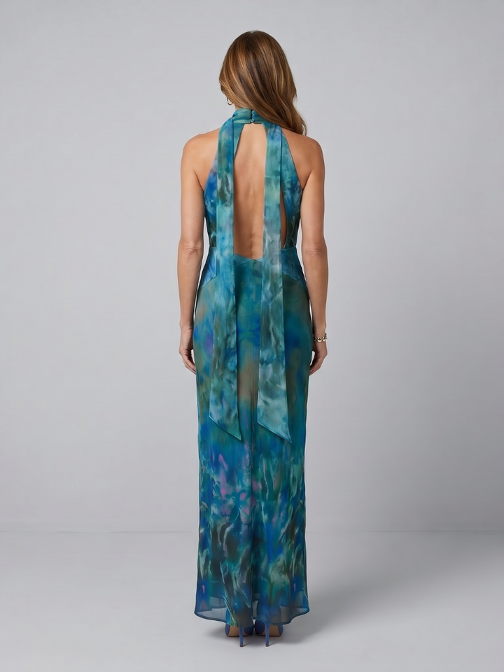 Juniper - Schlüsselloch Halter Ärmelloses Maxikleid