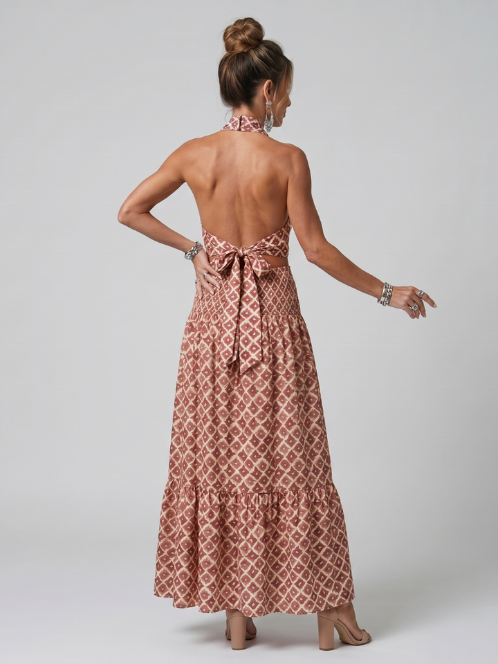 Amira - Cross Halter Geometrischer Druck