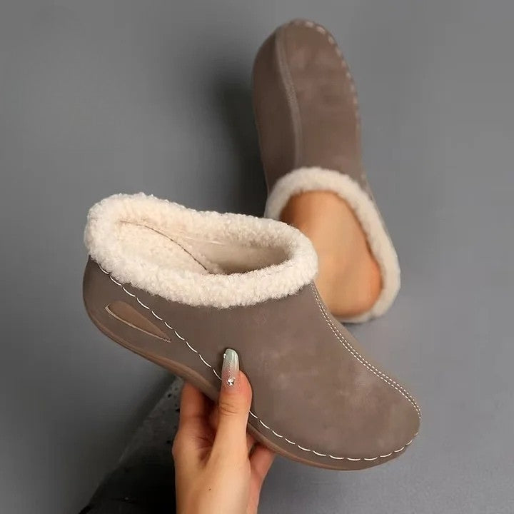 Martine - Gefütterte Slip-on-Schuhe aus Kunstfell