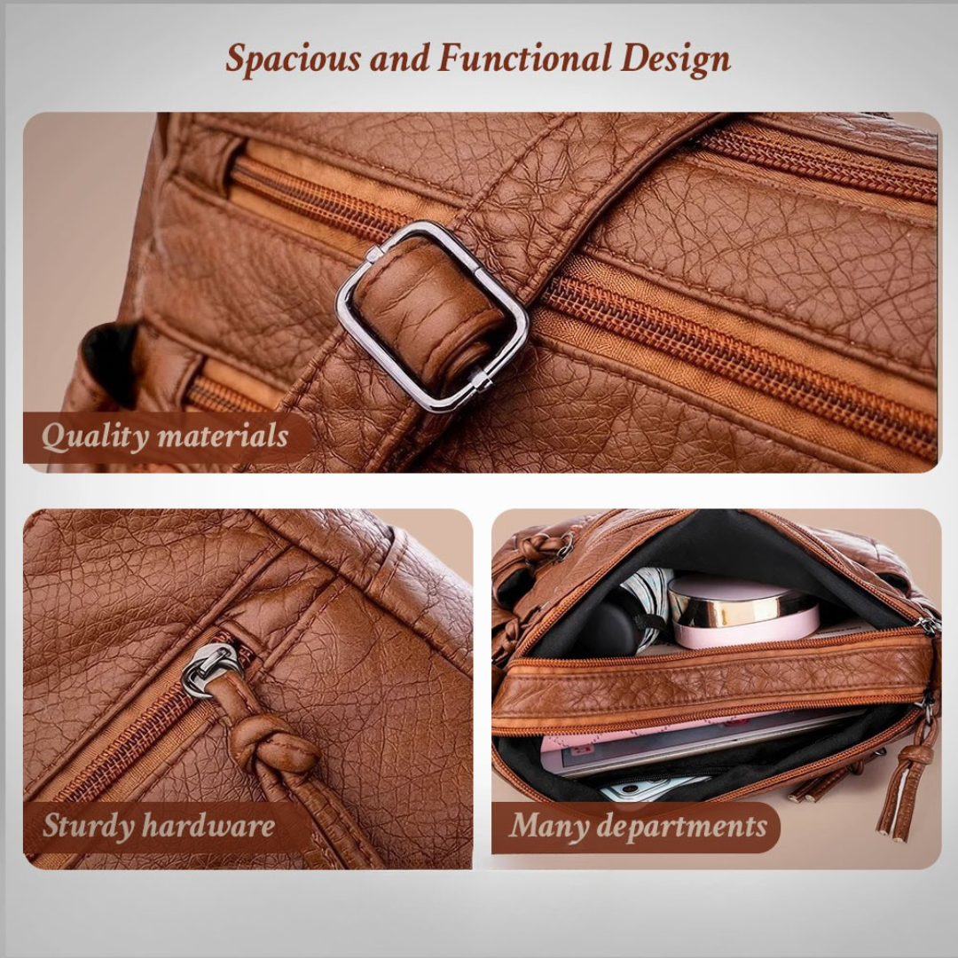Ellen - Klassische Harmony Ledertasche