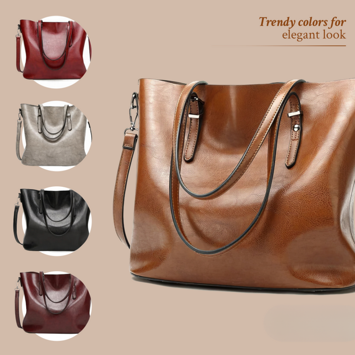 Jane - Zeitlose Vintage-Lederhandtasche