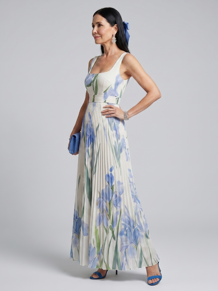 Ophelia - Ärmelloses Midikleid mit Blumenmuster