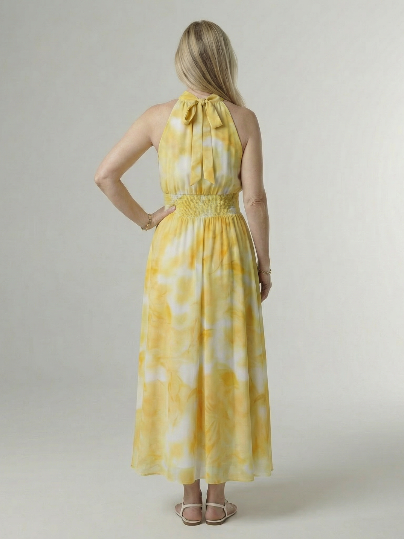 Sylin - Gerafftes Midikleid mit Halfter