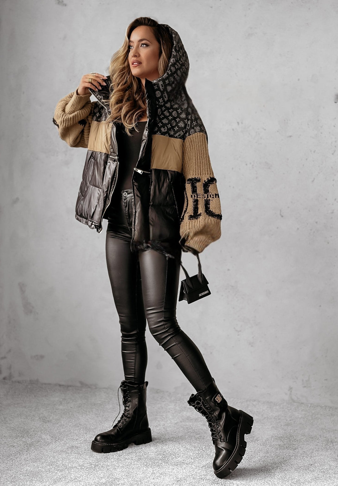 Mayce - Patchwork-Pufferjacke