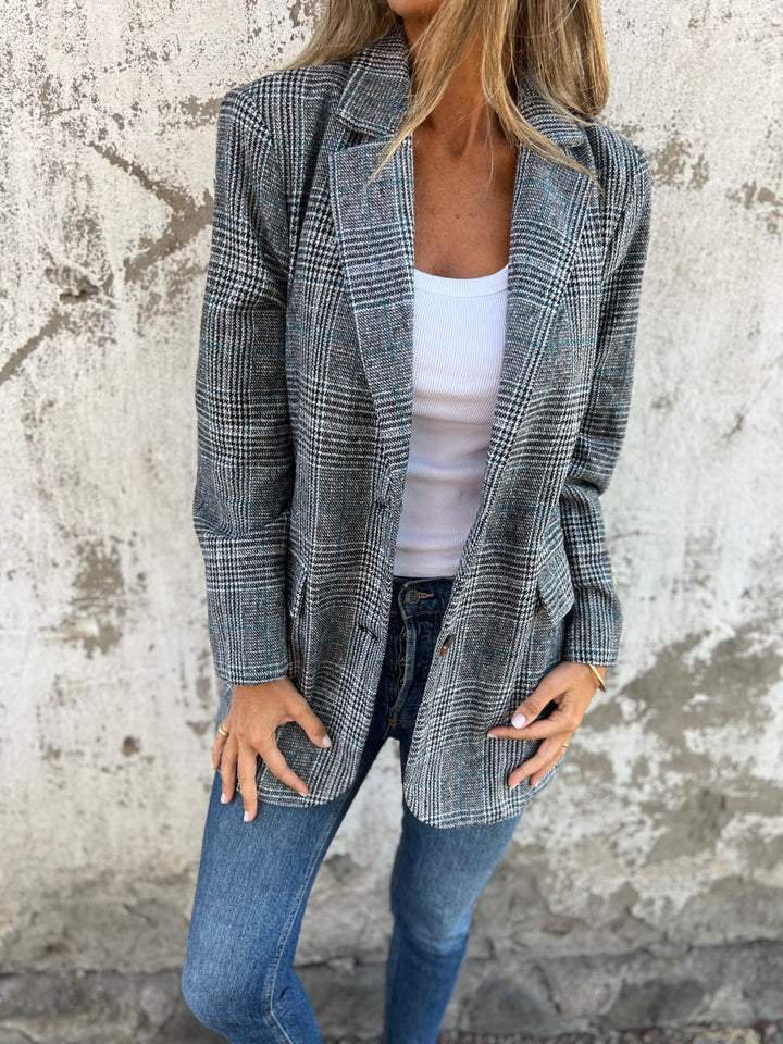 Elaina - Eleganter karierter Winterblazer