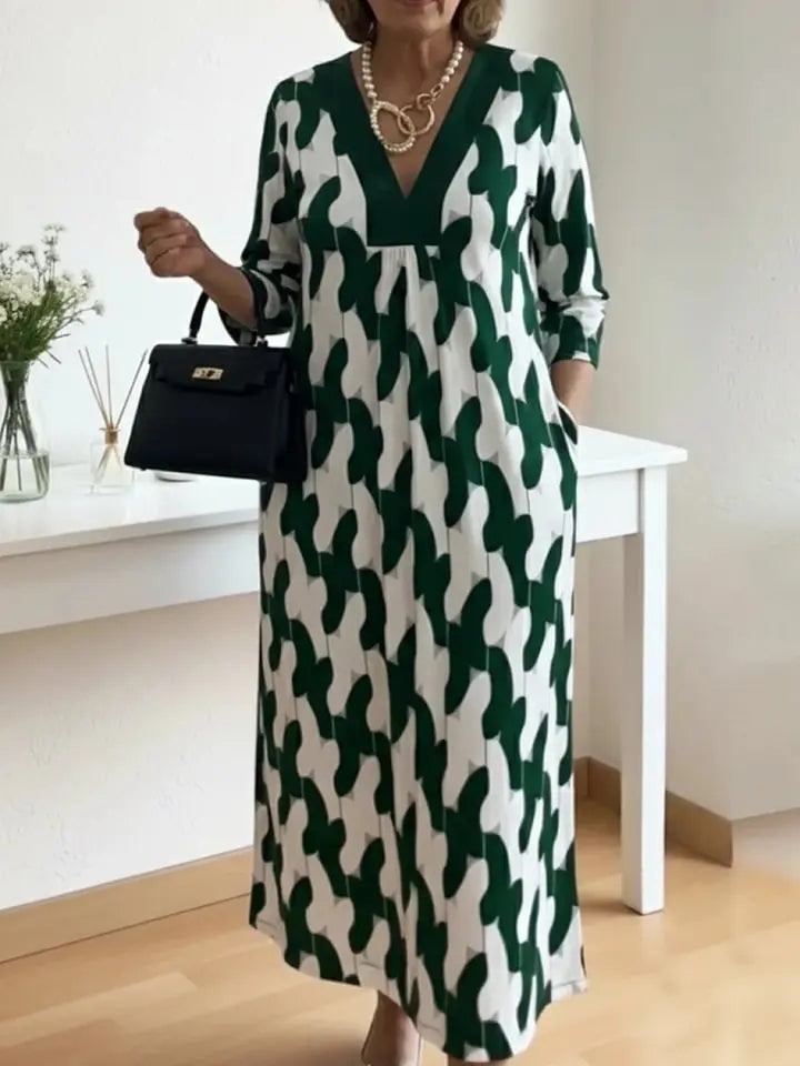 Elara - Midi Kleid mit künstlerischem