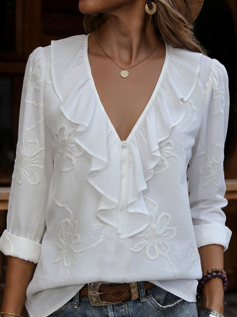 Bella - Florale Retro Bluse