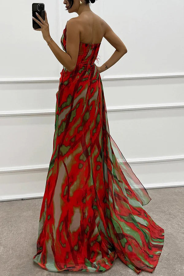Mia - Vibrant Drapiertes Kleid