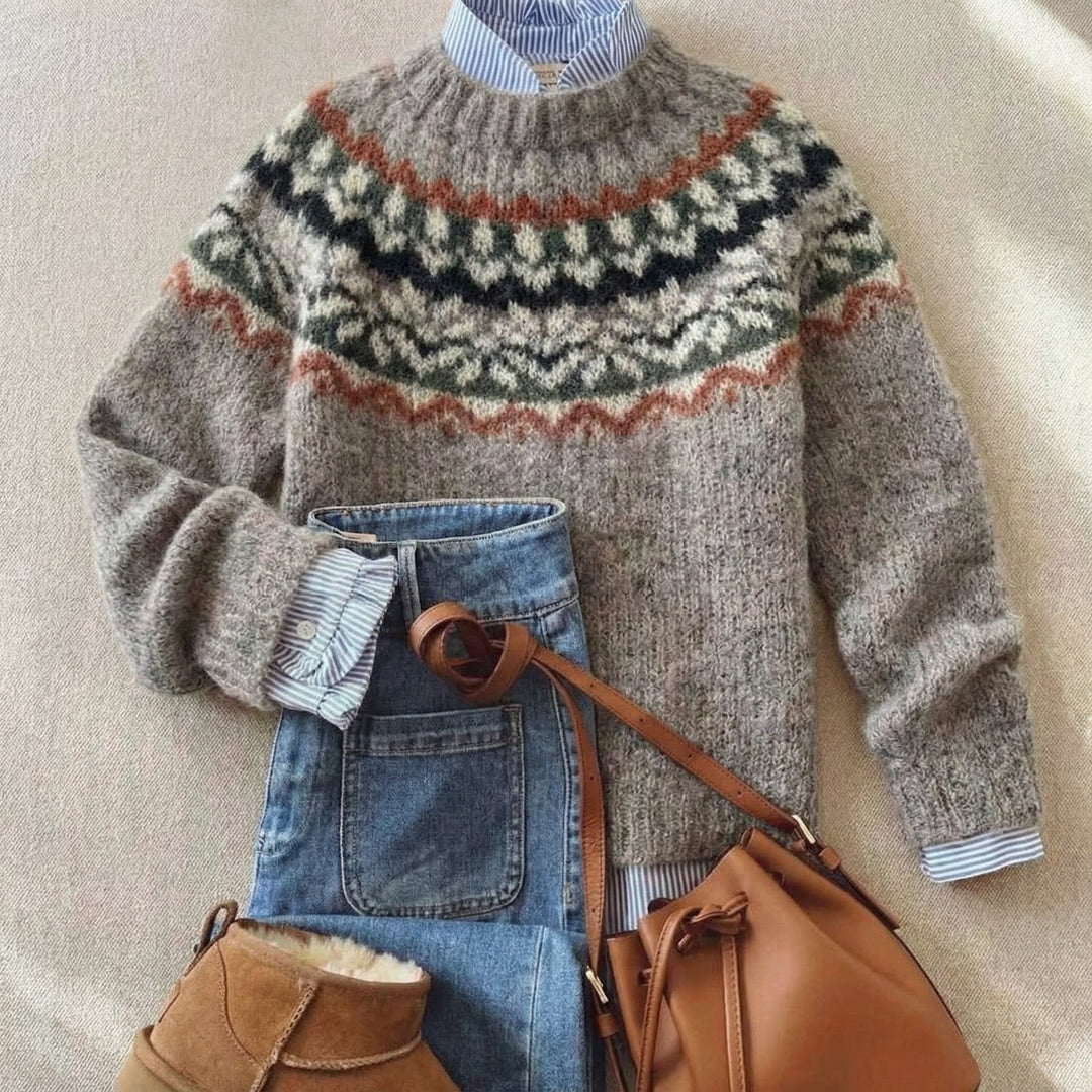 MARGOT - Nordischer Strickpullover