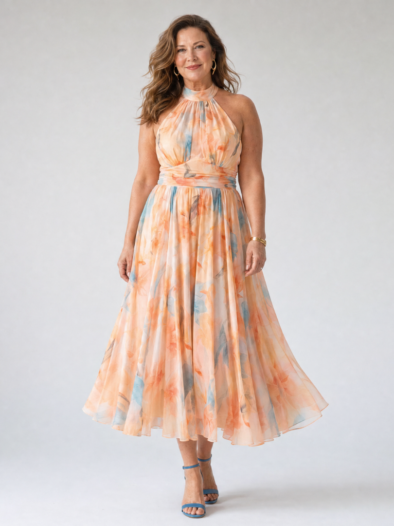 Elin - Soft Halter Midikleid