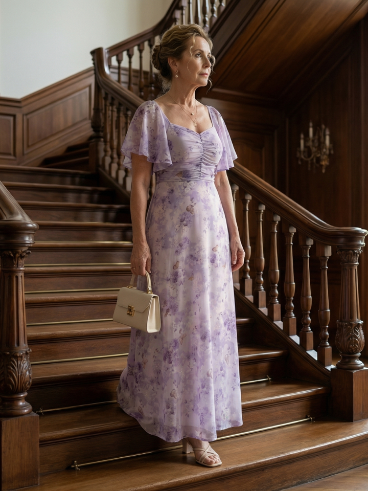 Vaelis - Midikleid mit Flatterärmeln