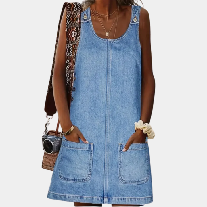 Saylor - Entspanntes Kleid im Denim-Look