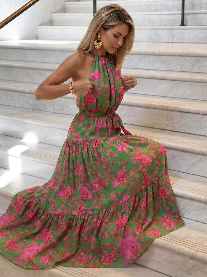 Rowen - Drapiertes Midikleid mit Halter