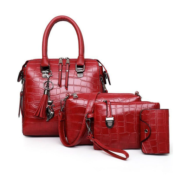 Evelyn - Alltägliche Eleganz 4-teiliges Ledertaschenset
