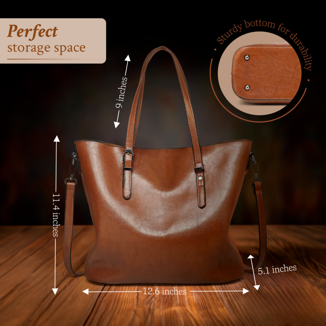 Jane - Zeitlose Vintage-Lederhandtasche