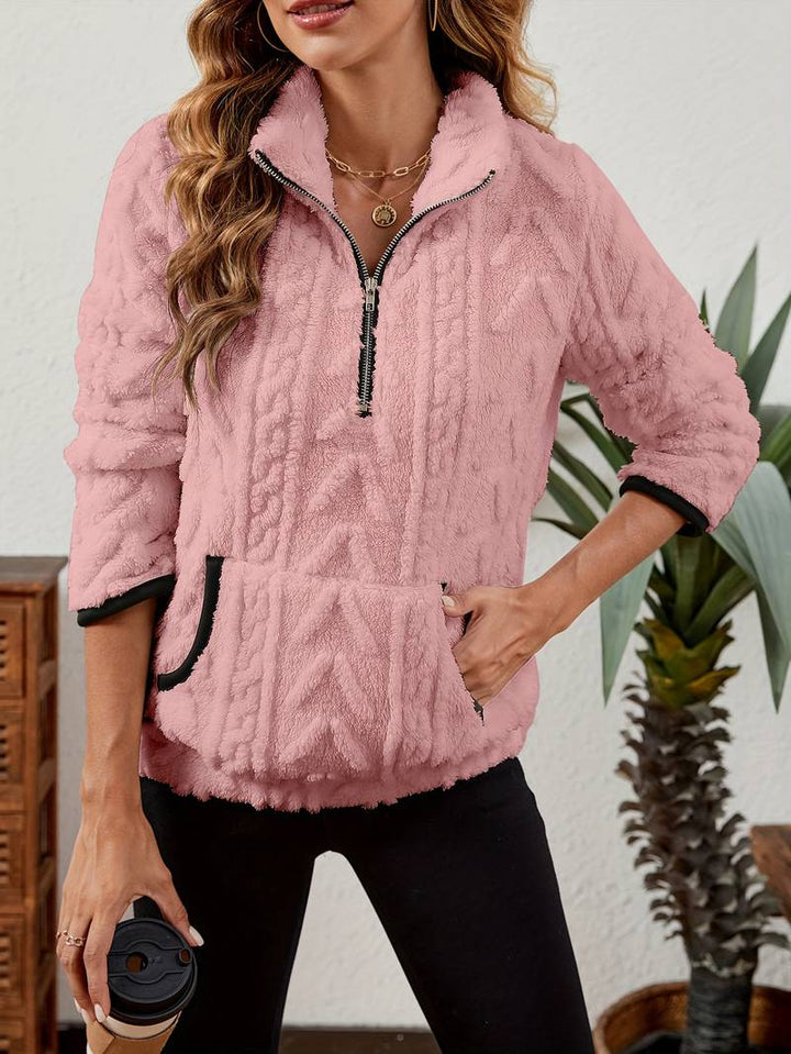 Naama - Stilvoller Half-Zip-Pullover mit Tasche