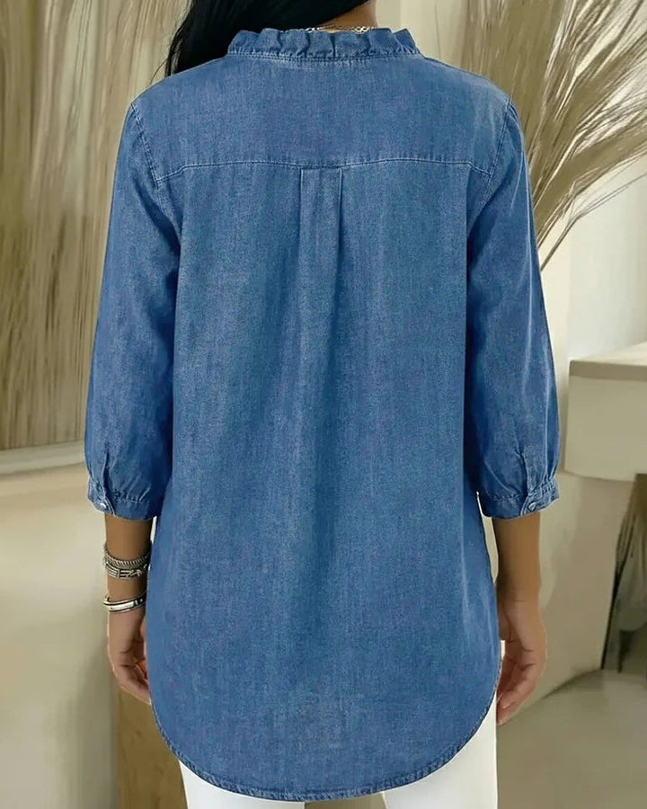 Elvaria - Elegante Bluse mit Rüschendetails
