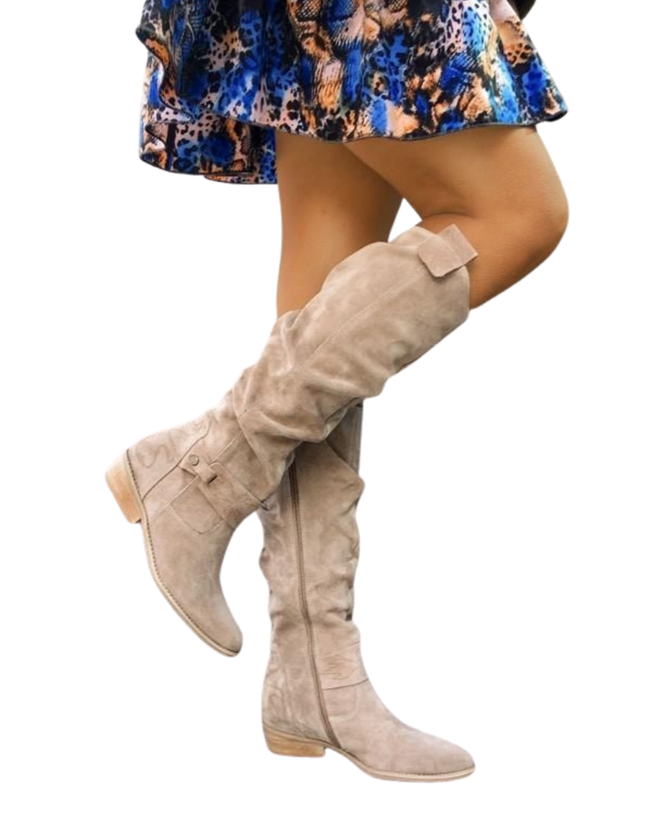 Linda - Bequemi und warmi Wildlederstiefel