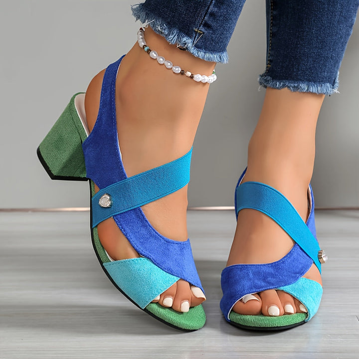 Elara - Kreuzriemen Komfort Heels