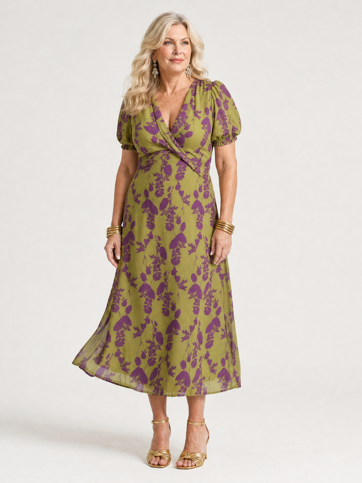 Virel - Entspanntes Midikleid mit Blumenmuster