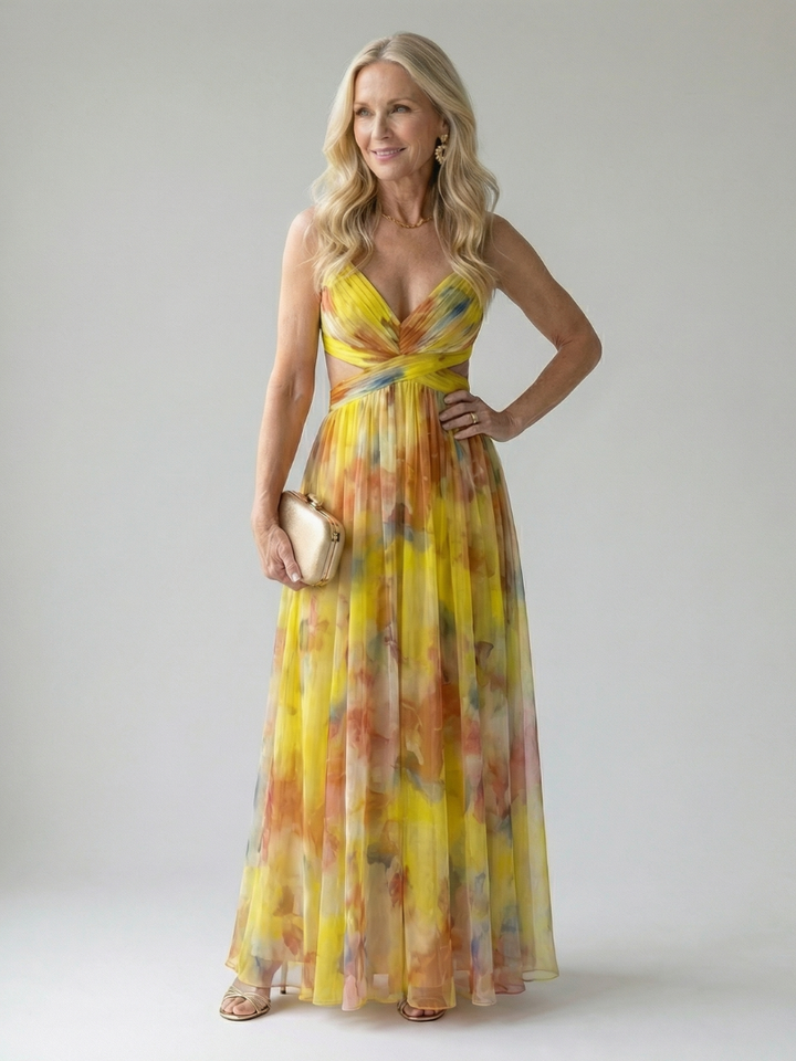 Isel - Weiches Wickel-Maxikleid