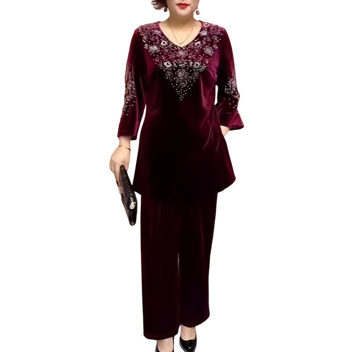 Elvire - Elegantes zweiteiliges Samt-Set