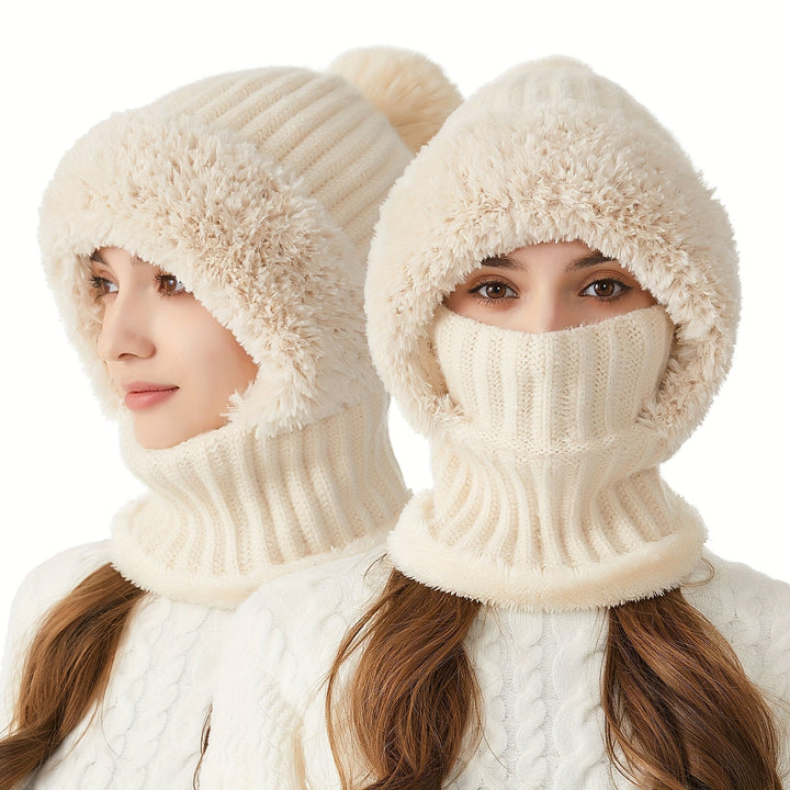 Emmerie - Gestrickte Mütze mit Nackenschutz