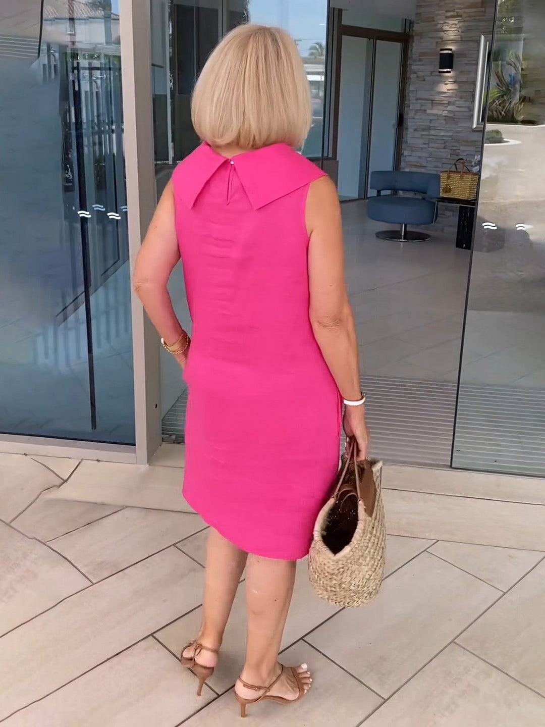 Liora - Elegantes Leinenkleid mit raffiniertem