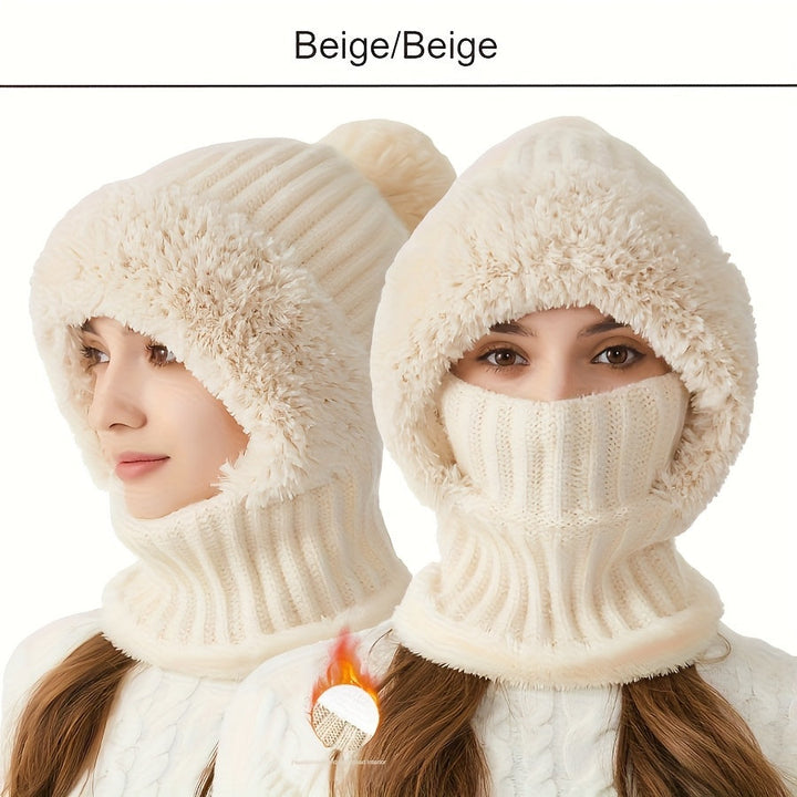 Emmerie - Gestrickte Mütze mit Nackenschutz